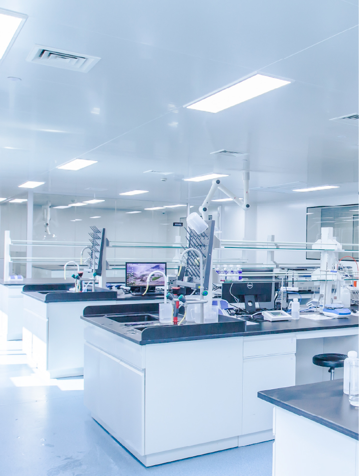 Modern cleanroom laboratory environment