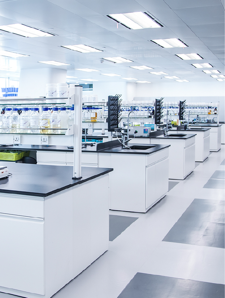 Scientist operating precision liquid chromatography